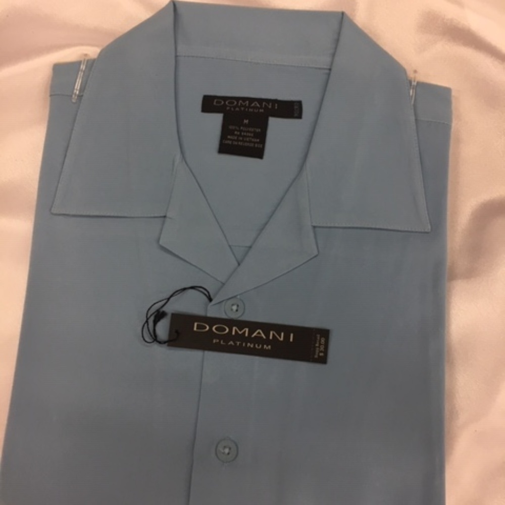 Sky Blue Camp Shirt by Domani